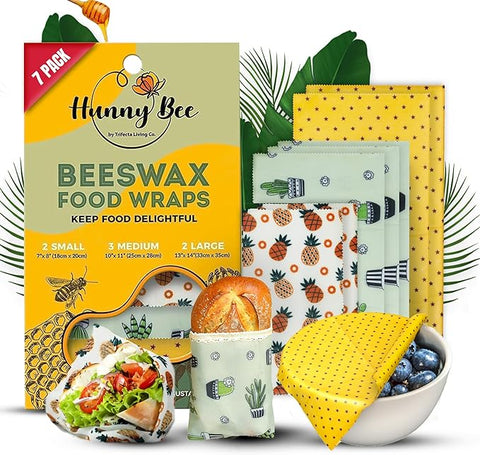 Beeswax Wraps (Pineapple, Cactus, Star) - 7 Pack