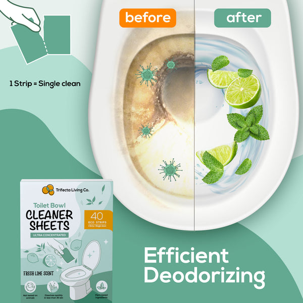 Toilet Bowl Cleaner - Effortless Sheets Revolutionize Toilet Cleaning